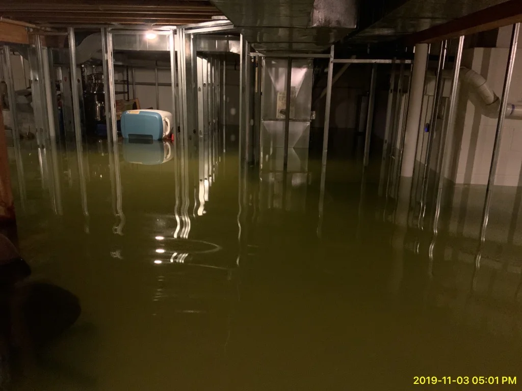 Atmospheric River Flood Damage - before restoration in Carlsbad