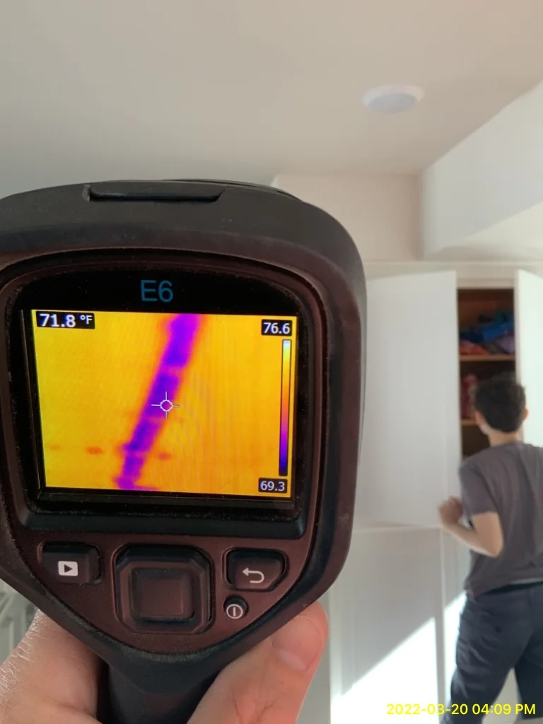 Hidden Wall Leak & Mold Prevention - before restoration in Solana Beach